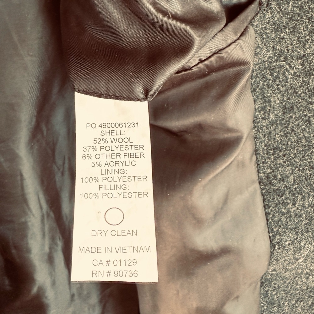 Ralph Lauren Kensington Boyfriend Wool Coat in Charcoal Grey - Picture 6 of 7